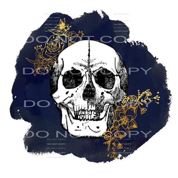 floral skull #8596 Sublimation transfers - Heat Transfer