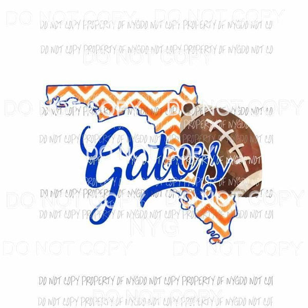 Florida Gators football chevron state Sublimation transfers Heat Transfer