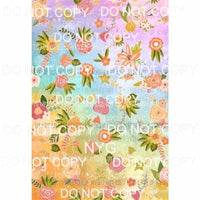 Flower Background #24 Sublimation transfers 13 x 9 inches Heat Transfer
