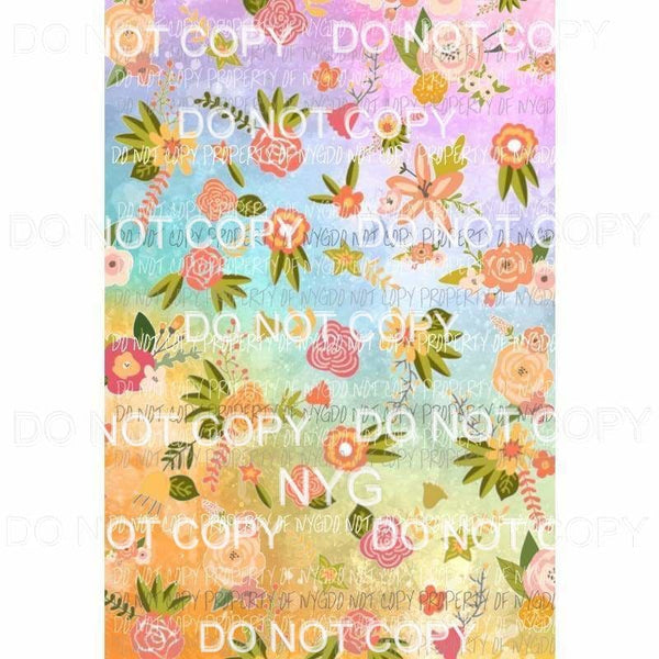 Flower Background #24 Sublimation transfers 13 x 9 inches Heat Transfer