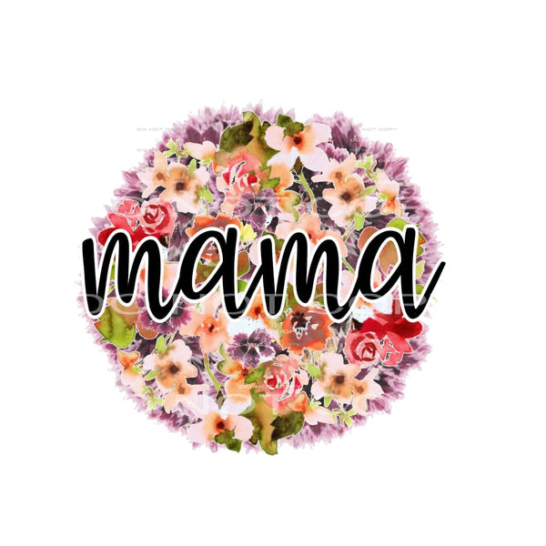Flower Circle 11.5 inches custom Grunge Mama - Mimi - Mom -