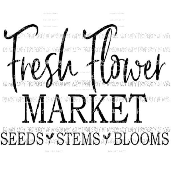 Flower Flowers Market 2 Sublimation transfers Heat Transfer