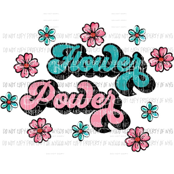 Flower Power Sublimation transfers Heat Transfer