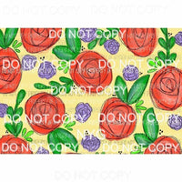 Flower Sheet #4 Sublimation transfers 13 x 9 inches Heat Transfer