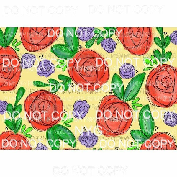 Flower Sheet #4 Sublimation transfers 13 x 9 inches Heat Transfer