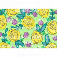 Flower Sheet #5 Sublimation transfers 13 x 9 inches Heat Transfer