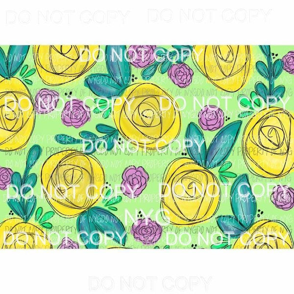 Flower Sheet #5 Sublimation transfers 13 x 9 inches Heat Transfer