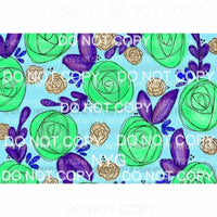 Flower Sheet #6 Sublimation transfers 13 x 9 inches Heat Transfer
