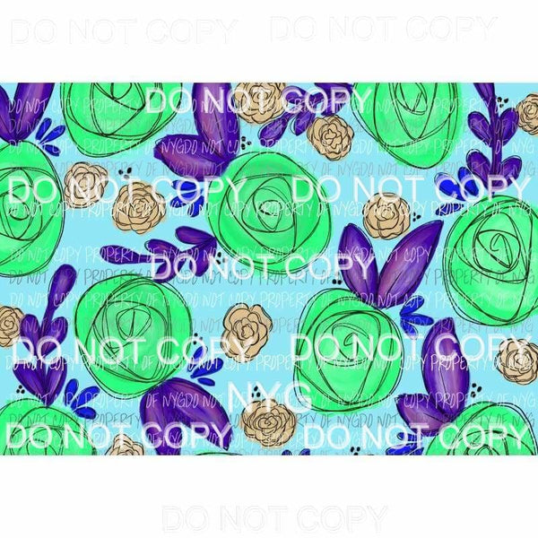 Flower Sheet #6 Sublimation transfers 13 x 9 inches Heat Transfer