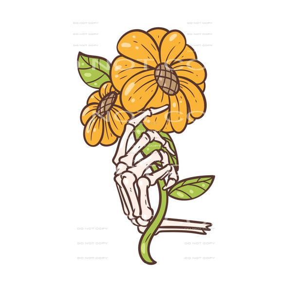 flower skeleton #6337 Sublimation transfers - Heat Transfer