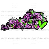 Flower States # 1 All states in drop down menu sublimation transfer state Heat Transfer