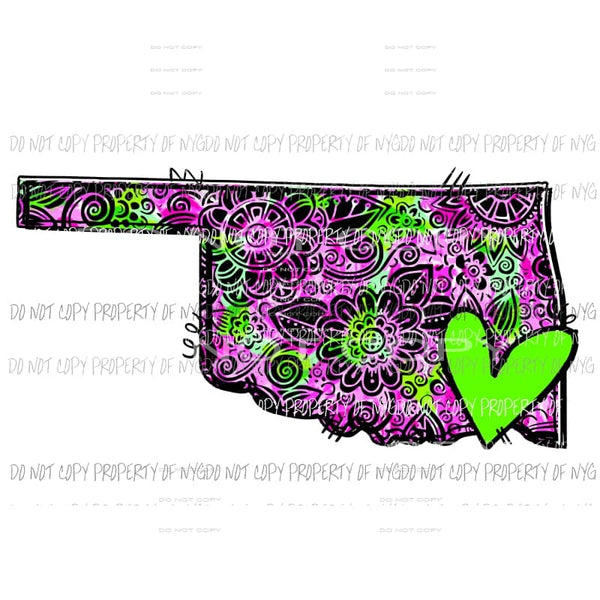Flower States # 1 All states in drop down menu sublimation transfer state Heat Transfer