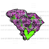 Flower States # 1 All states in drop down menu sublimation transfer state Heat Transfer