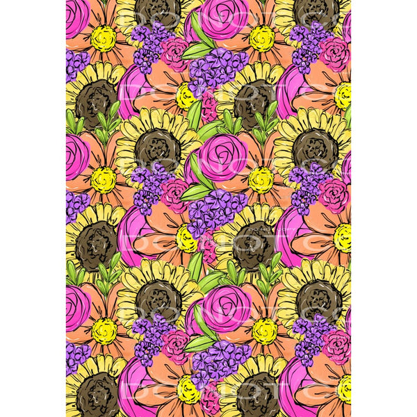 flowers #6617 Sublimation transfers - Heat Transfer