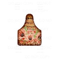 Flowers Wood Leopard Cow Tag #2055 Sublimation transfers - 
