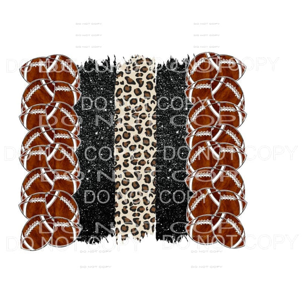 Football Leopard Black Glitter Brusk Strokes #754 