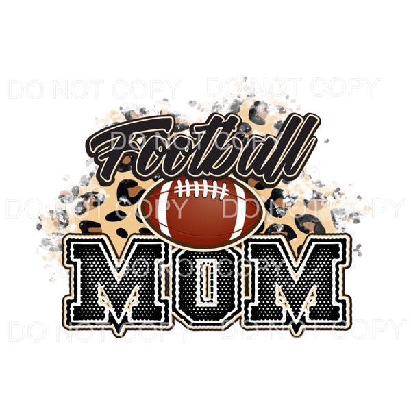 Football Mom Leopard Background #1644 Sublimation transfers 