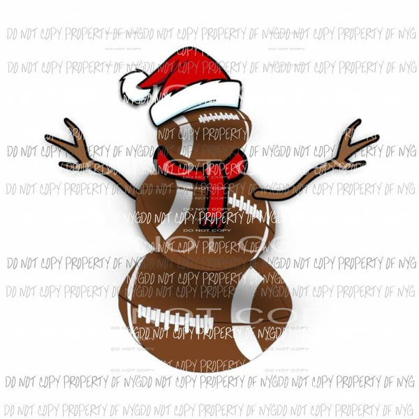 Football Snowman Sublimation transfer Heat Transfer