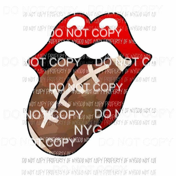Football tongue rolling stones lips Sublimation transfers Heat Transfer