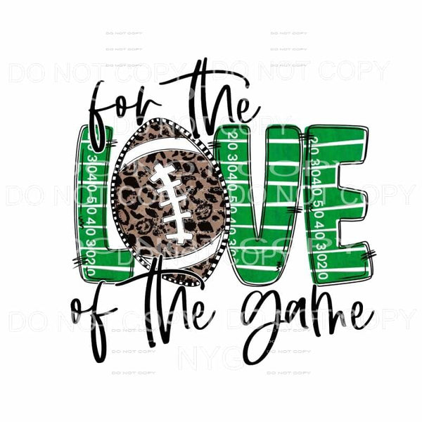 For The Love Of The Game Football Field Leopard Sublimation 