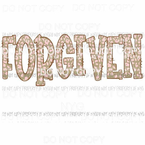 Forgiven #1 Sublimation transfers Heat Transfer