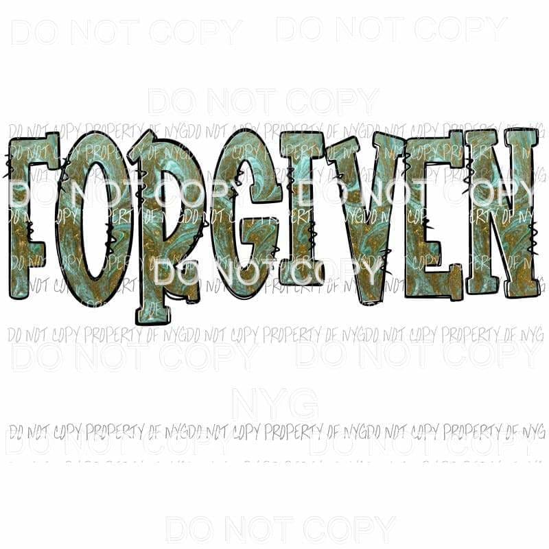 martodesigns - Forgiven #3 blue gold Sublimation transfers