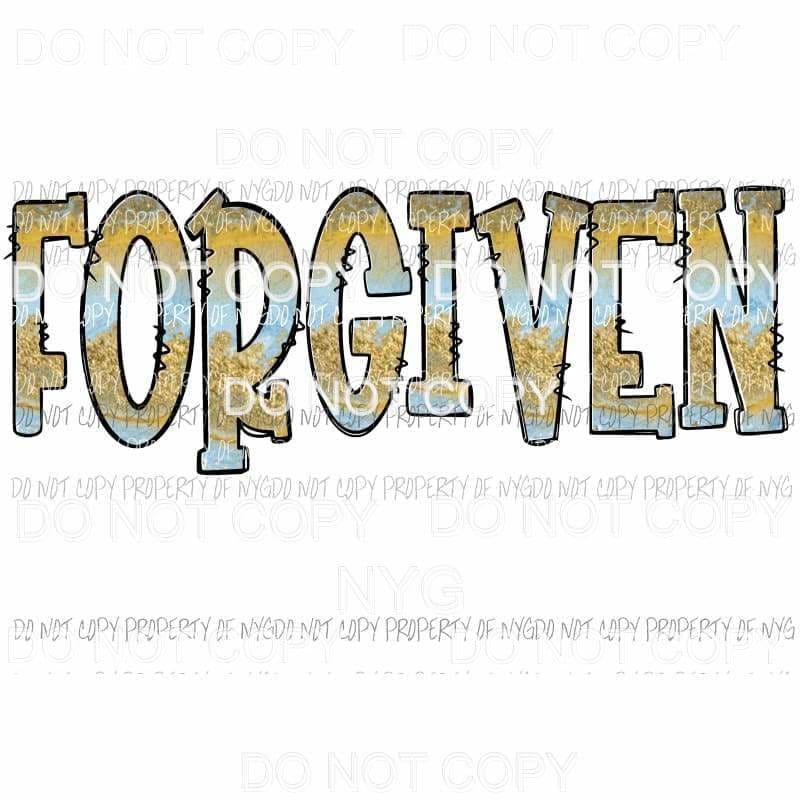 martodesigns - Forgiven #4 sky blue Sublimation transfers
