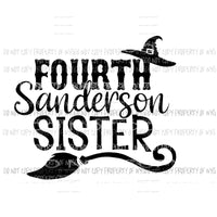 Fourth Sanderson Sister Hocus Pocus Sublimation transfers Heat Transfer