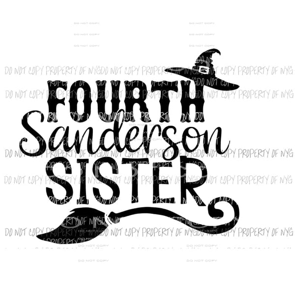 Fourth Sanderson Sister Hocus Pocus Sublimation transfers Heat Transfer