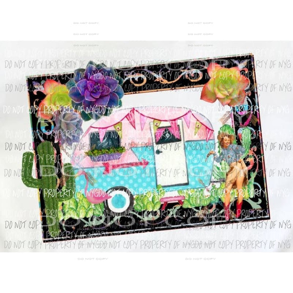 Framed Camper sublimation transfer Heat Transfer