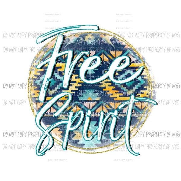 Free Spirit tribal print circle Sublimation transfers Heat Transfer