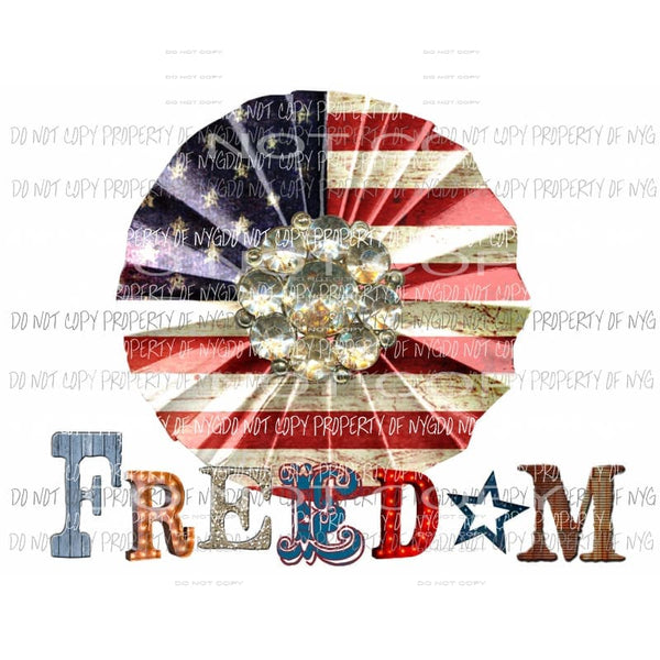Freedom # 3 Sublimation transfers usa 4th of july america memorial labor day Heat Transfer