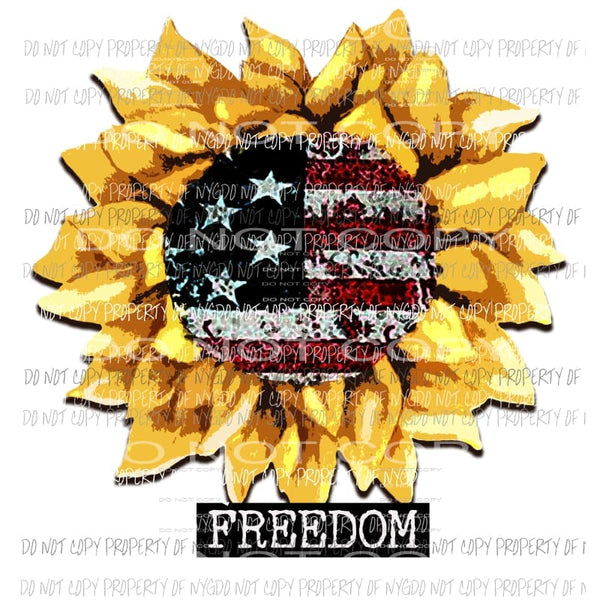 Freedom Sunflower Sublimation transfers Heat Transfer