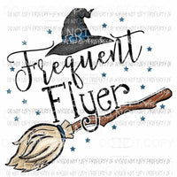 Frequent Flyer Blue fall Halloween Sublimation transfers Heat Transfer