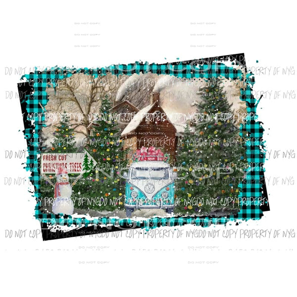 Fresh cut trees VB BUG # 3 Framed Sublimation transfers Heat Transfer