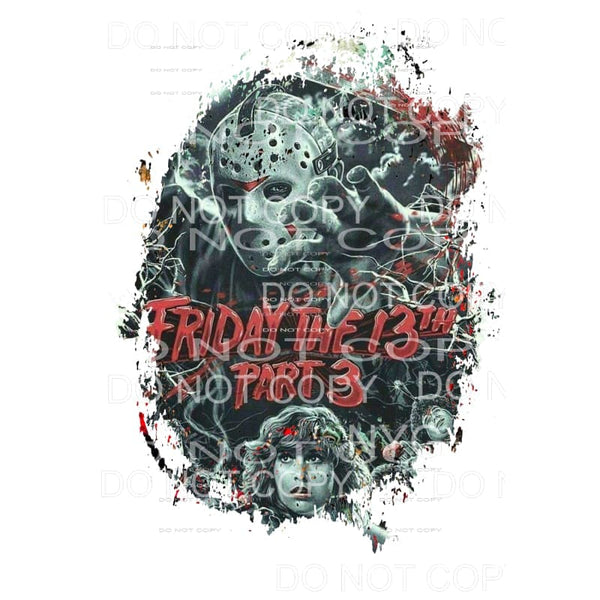 friday the 13th part 3 movie horror Halloween Sublimation 
