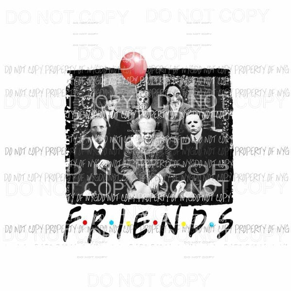 Friends Horror Halloween Freddie Sublimation transfers Heat Transfer