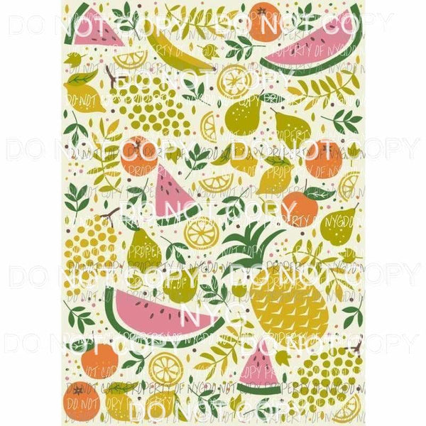 Fruit Background Sheet Sublimation transfers 13 x 9 inches Heat Transfer