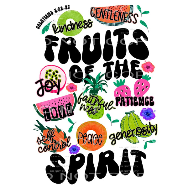 Fruits Of The Spirit #4375 Sublimation transfers - Heat