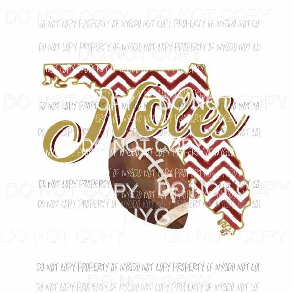 FSU Noles Florida football chevron state Sublimation transfers Heat Transfer