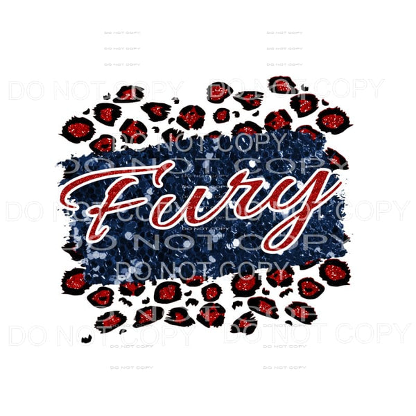 Fury Red Navy Leopard Sublimation transfers - Heat Transfer