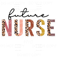 Future Nurse Half Leopard Neutral Sublimation transfers - 