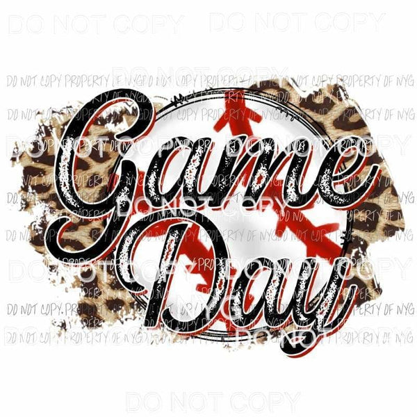 Game Day Baseball leopard splash Sublimation transfers Heat Transfer