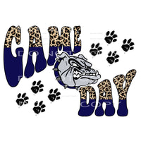 Game Day Bulldogs Navy Sublimation transfers - Heat Transfer