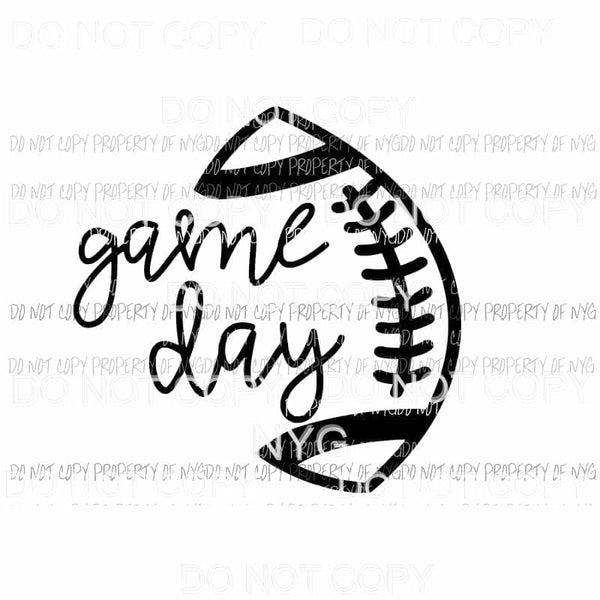 Game Day Football #1 Sublimation transfers Heat Transfer
