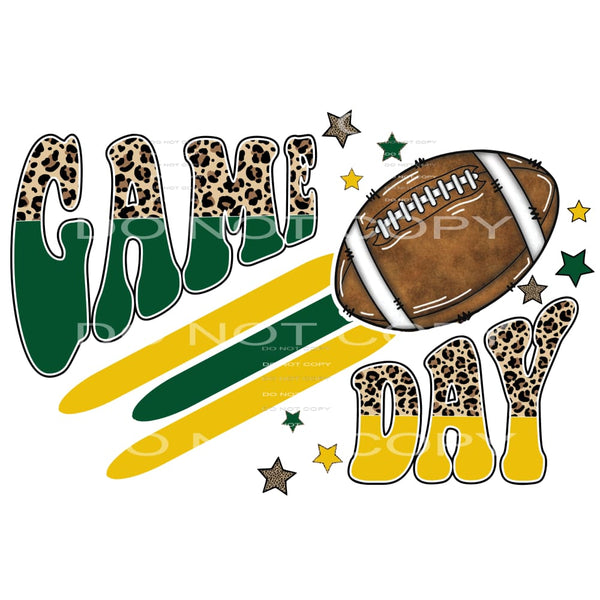 Game Day Green and Gold Sublimation transfers - Heat 