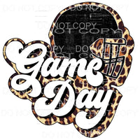 Game Day Helmet Leopard Sublimation transfers - Heat 