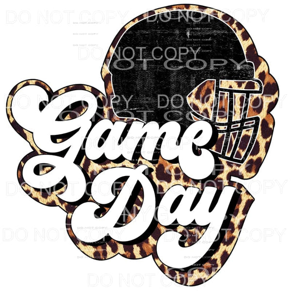 Game Day Helmet Leopard Sublimation transfers - Heat 
