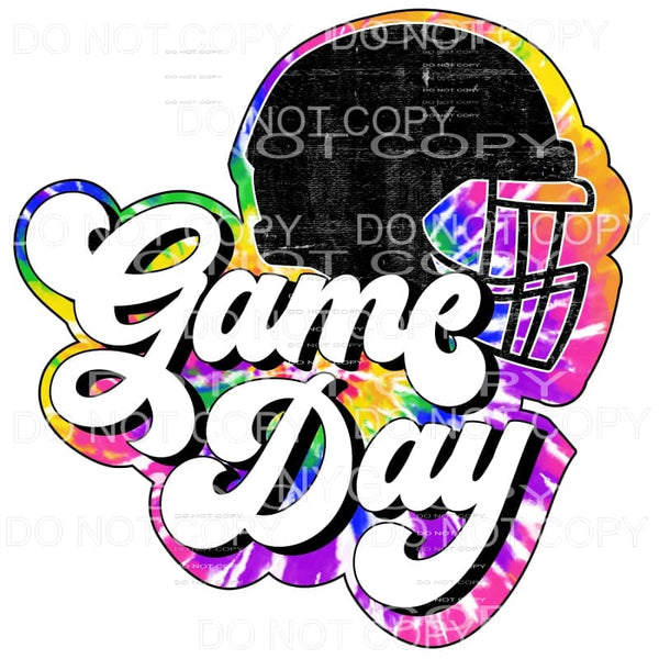 Game Day Helmet Tie Dye Sublimation transfers - Heat 