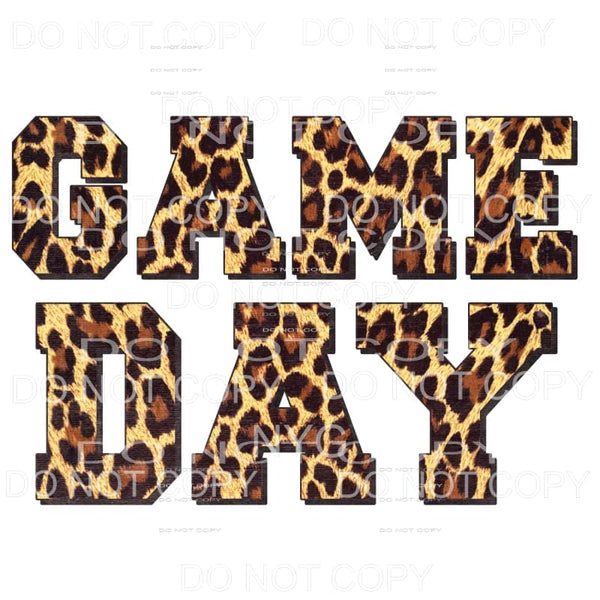 Game Day Leopard Sublimation transfers - Heat Transfer